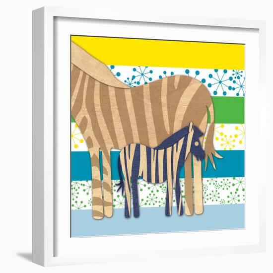 Zebra Family-Z Studio-Framed Art Print