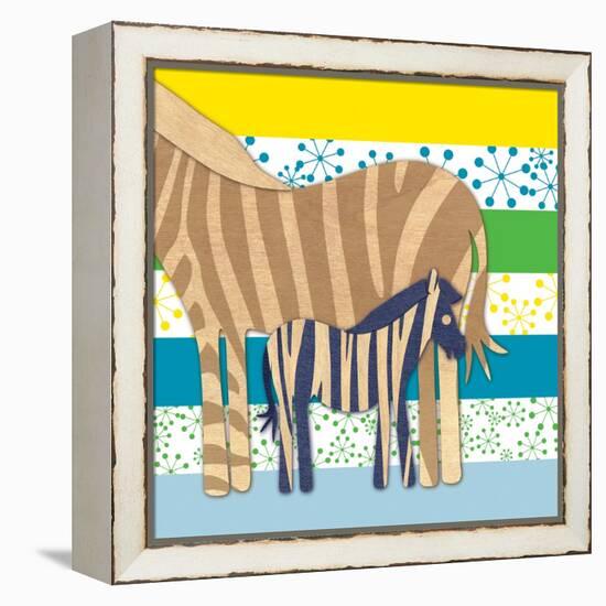 Zebra Family-Z Studio-Framed Stretched Canvas