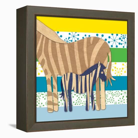 Zebra Family-Z Studio-Framed Stretched Canvas