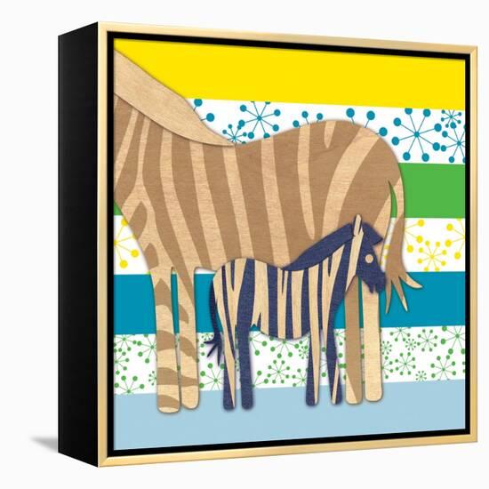 Zebra Family-Z Studio-Framed Stretched Canvas