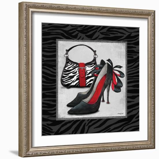 Zebra Fashion II-Todd Williams-Framed Art Print