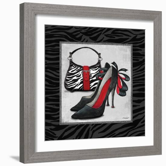 Zebra Fashion II-Todd Williams-Framed Art Print