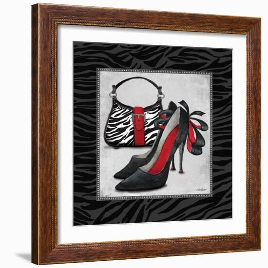 Zebra Fashion II-Todd Williams-Framed Art Print