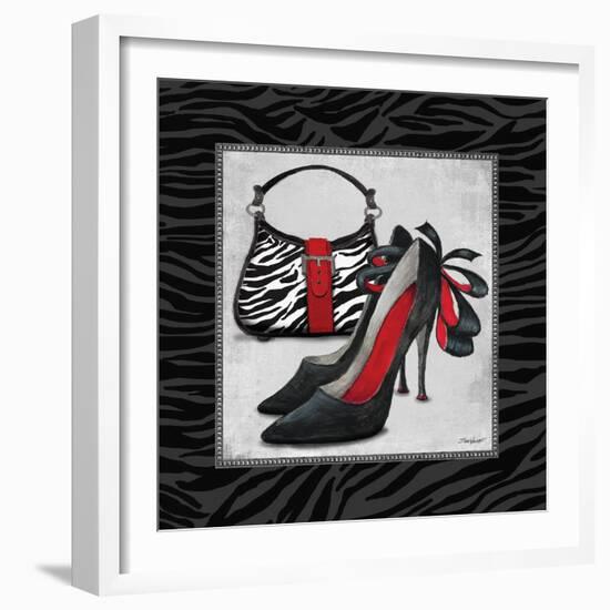 Zebra Fashion II-Todd Williams-Framed Art Print