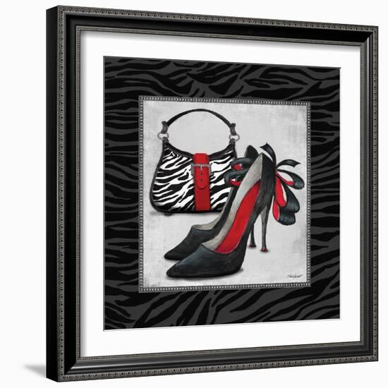 Zebra Fashion II-Todd Williams-Framed Art Print