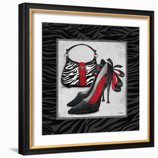 Zebra Fashion II-Todd Williams-Framed Art Print