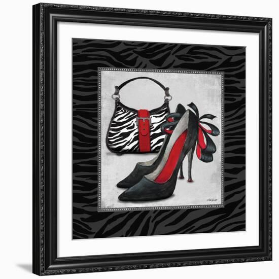Zebra Fashion II-Todd Williams-Framed Premium Giclee Print