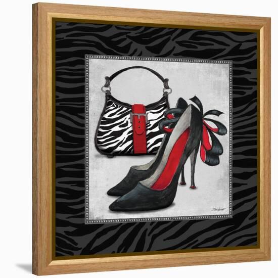 Zebra Fashion II-Todd Williams-Framed Stretched Canvas