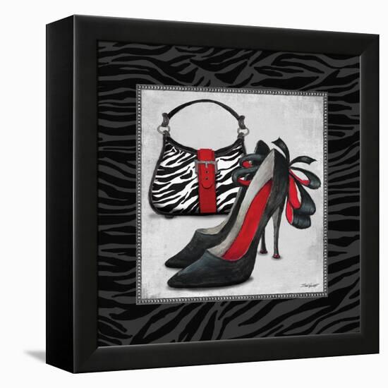 Zebra Fashion II-Todd Williams-Framed Stretched Canvas