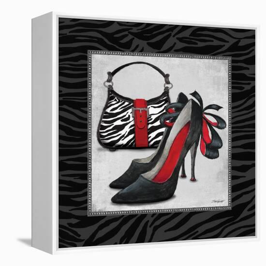 Zebra Fashion II-Todd Williams-Framed Stretched Canvas