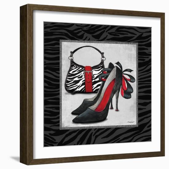 Zebra Fashion II-Todd Williams-Framed Premium Giclee Print