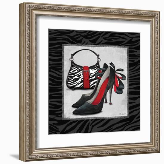 Zebra Fashion II-Todd Williams-Framed Art Print