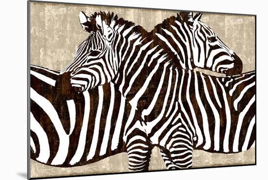 Zebra Gathering-Darren Davison-Mounted Art Print