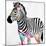 Zebra Head Colorful-OnRei-Mounted Art Print