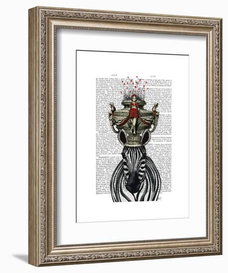 Zebra Head Trophy-Fab Funky-Framed Art Print