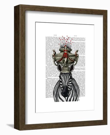 Zebra Head Trophy-Fab Funky-Framed Art Print