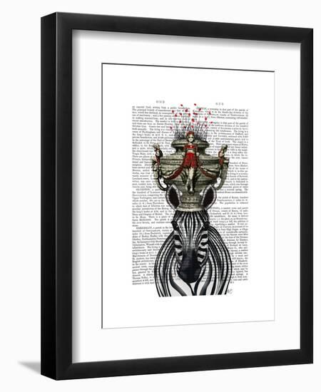 Zebra Head Trophy-Fab Funky-Framed Art Print