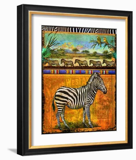 Zebra I-Chris Vest-Framed Art Print