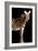 Zebra in Black Vertical-Ikuko Kowada-Framed Giclee Print