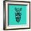 Zebra in Glasses-Lisa Kroll-Framed Premium Giclee Print