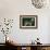 Zebra in Green Horizontal-Ikuko Kowada-Framed Giclee Print displayed on a wall