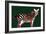 Zebra in Green Horizontal-Ikuko Kowada-Framed Giclee Print