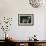Zebra in Green Horizontal-Ikuko Kowada-Framed Giclee Print displayed on a wall