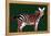 Zebra in Green Horizontal-Ikuko Kowada-Framed Premier Image Canvas