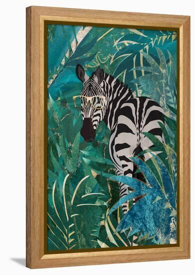 Zebra in the Jungle 2-Sarah Manovski-Framed Premier Image Canvas