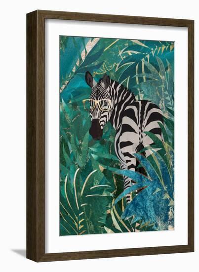 Zebra in the Jungle 2-Sarah Manovski-Framed Giclee Print