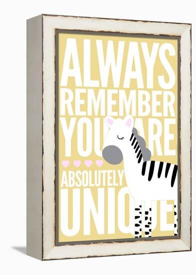 Zebra - Infant Sentiment - Yellow-Lantern Press-Framed Stretched Canvas