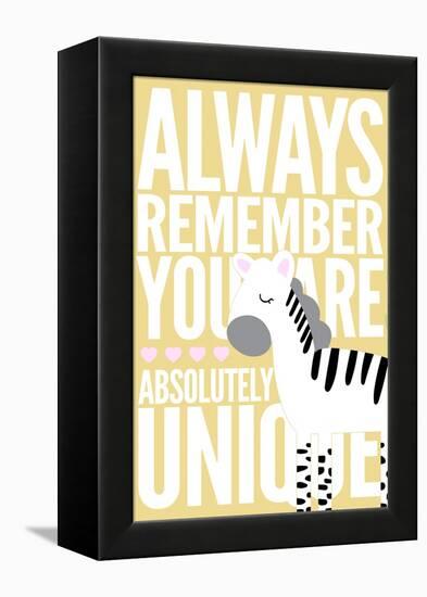 Zebra - Infant Sentiment - Yellow-Lantern Press-Framed Stretched Canvas