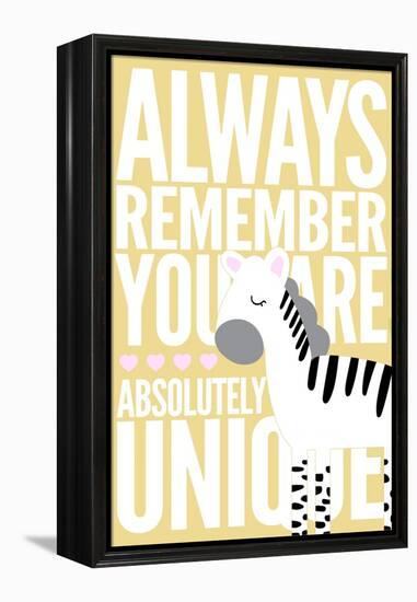 Zebra - Infant Sentiment - Yellow-Lantern Press-Framed Stretched Canvas