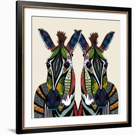 Zebra Love Ivory-Sharon Turner-Framed Art Print