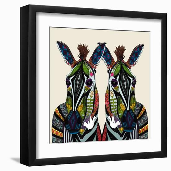 Zebra Love Ivory-Sharon Turner-Framed Art Print