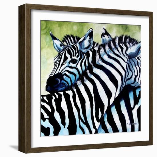 Zebra Love-Cherie Roe Dirksen-Framed Giclee Print