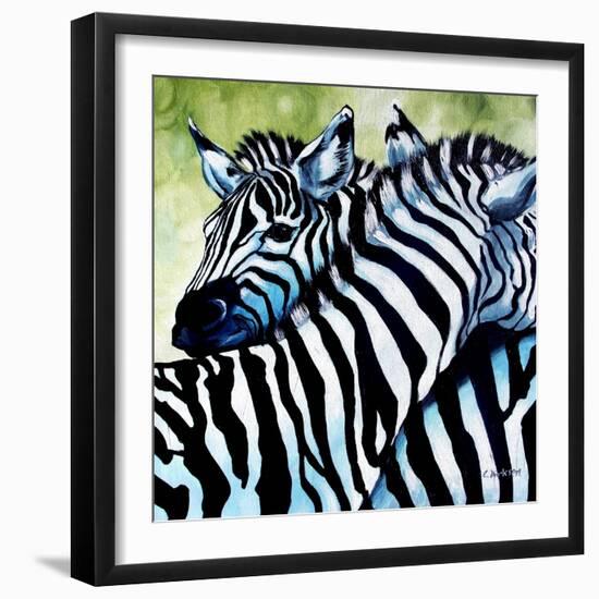 Zebra Love-Cherie Roe Dirksen-Framed Giclee Print