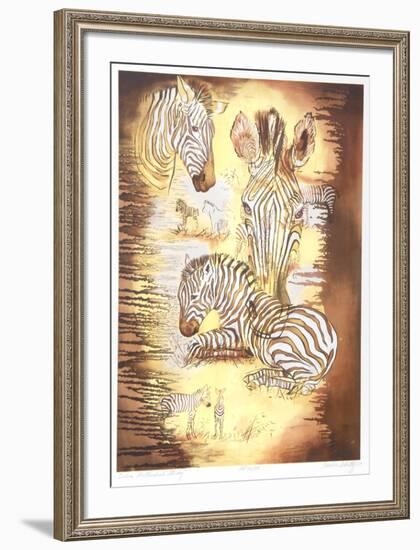 Zebra Motherhood Study-Caroline Schultz-Framed Collectable Print