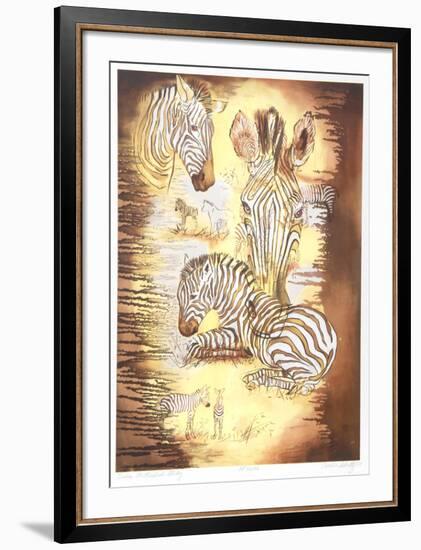 Zebra Motherhood Study-Caroline Schultz-Framed Collectable Print