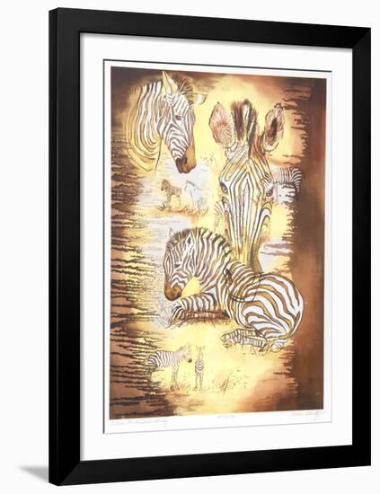 Zebra Motherhood Study-Caroline Schultz-Framed Collectable Print