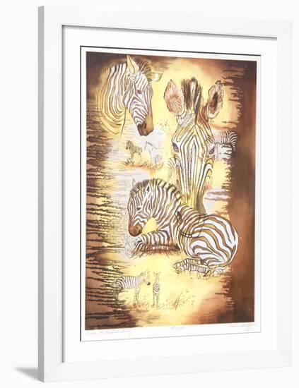 Zebra Motherhood Study-Caroline Schultz-Framed Collectable Print