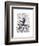 Zebra on Bicycle-Fab Funky-Framed Art Print