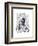 Zebra on Bicycle-Fab Funky-Framed Art Print