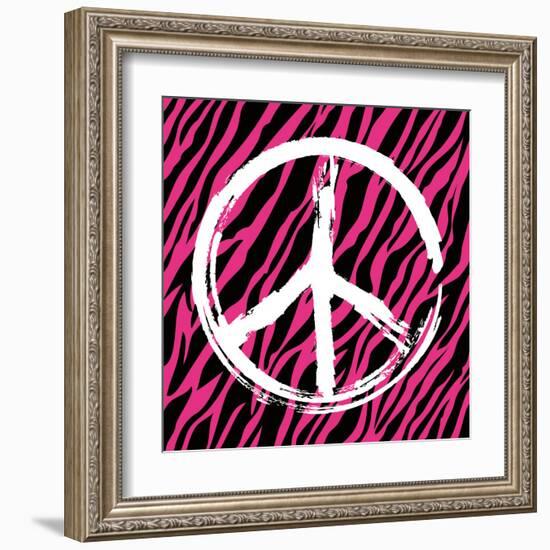 Zebra Peace-Louise Carey-Framed Art Print