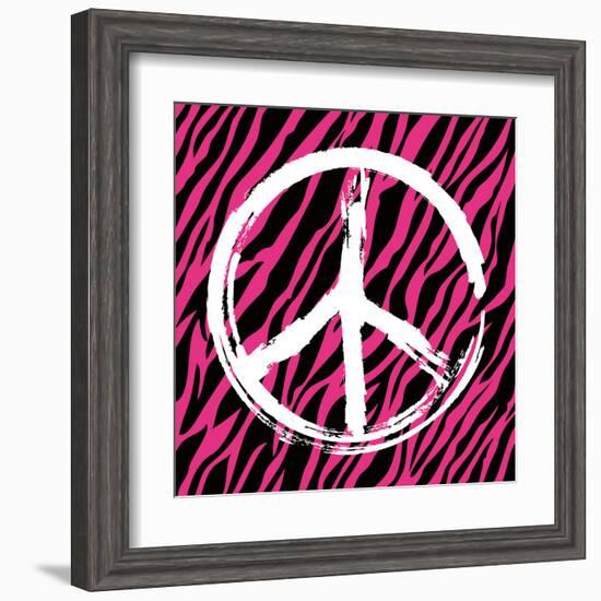 Zebra Peace-Louise Carey-Framed Art Print