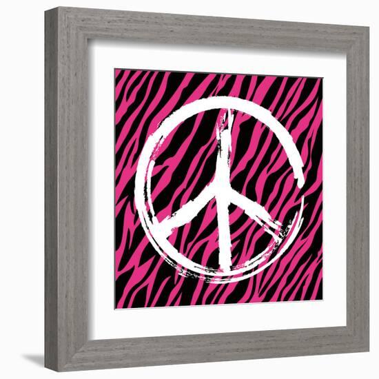 Zebra Peace-Louise Carey-Framed Art Print