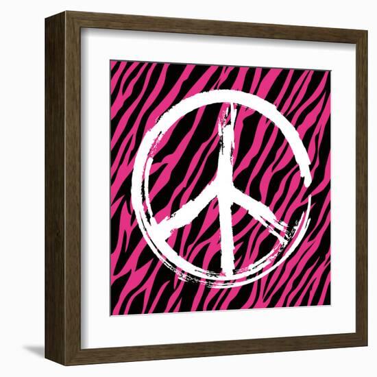 Zebra Peace-Louise Carey-Framed Art Print