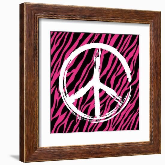 Zebra Peace-Louise Carey-Framed Art Print