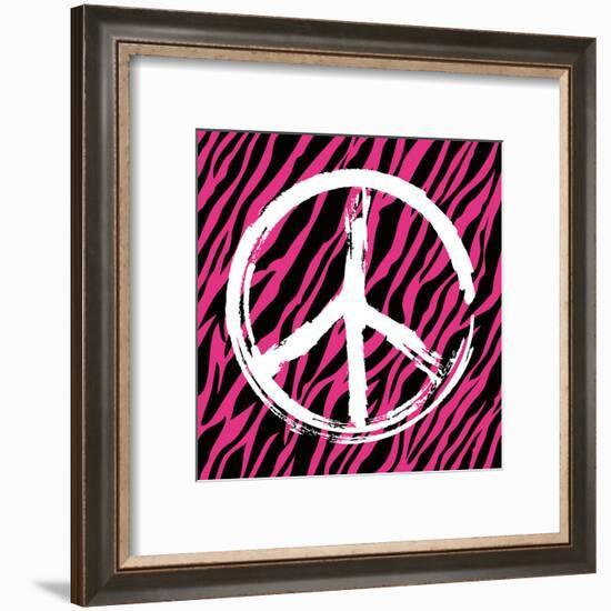 Zebra Peace-Louise Carey-Framed Art Print