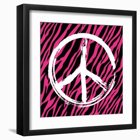 Zebra Peace-Louise Carey-Framed Art Print